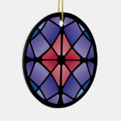Stained Glass (Radial - Midnight) Keramik Ornament (Rechts)