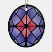 Stained Glass (Radial - Midnight) Keramik Ornament (Links)