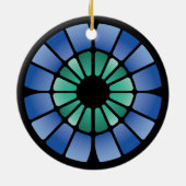Stained Glass (Radial - Midnight) Keramik Ornament (Hinten)