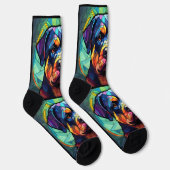 Stained Glass Rottweiler Socken (Rechts)
