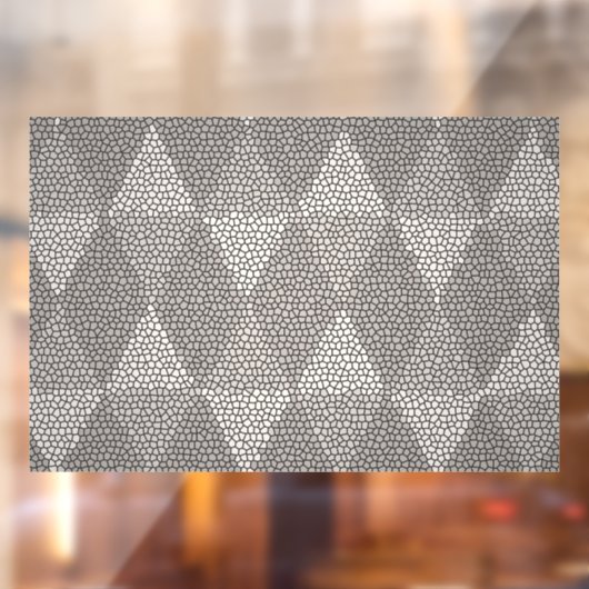 Stained Glass Silver Diamond Pattern Fensteraufkleber (Blatt 2)