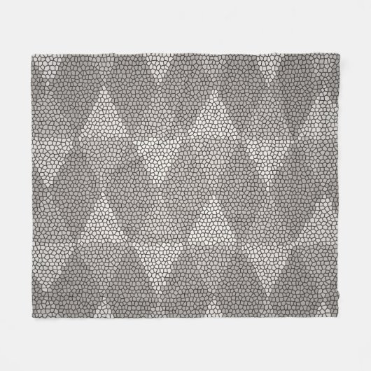 Stained Glass Silver Diamond Pattern Fleecedecke (Vorderseite (Horizontal))
