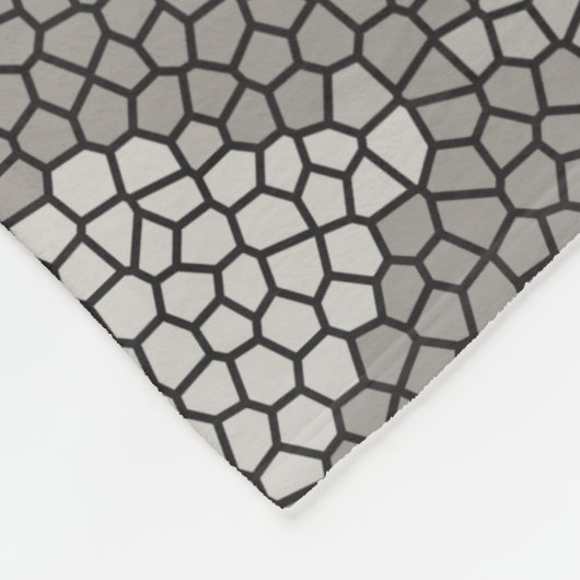 Stained Glass Silver Diamond Pattern Fleecedecke (Ecke)