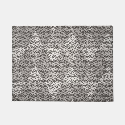 Stained Glass Silver Diamond Pattern Fußmatte (Vorderseite)