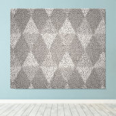 Stained Glass Silver Diamond Pattern Leinwanddruck (Insitu (Holzboden))
