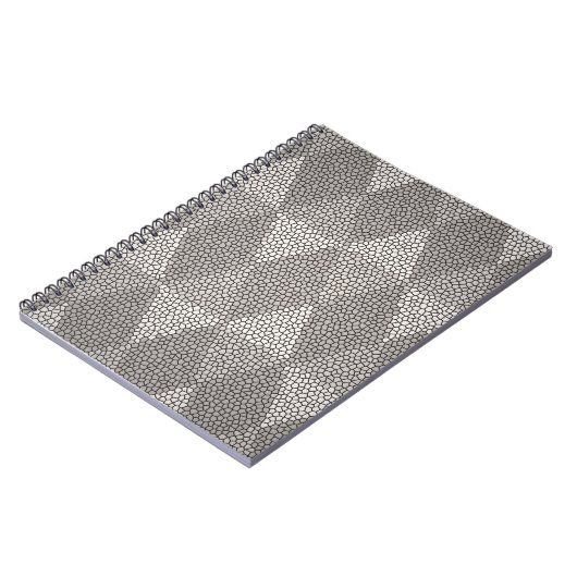 Stained Glass Silver Diamond Pattern Notizblock (Linke Seite)