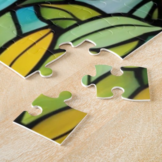 Stained Glass Sloth Jigsaw Puzzle (Seite)
