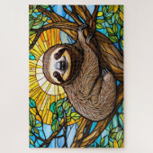 Stained Glass Sloth Jigsaw Puzzle (Vertikal)