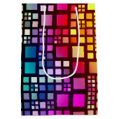 stained glass squares - vibrant rainbow :  mittlere geschenktüte (Rückseite)