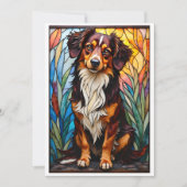 Stained Glass Style Dog Rescue Organization Dankeskarte (Vorderseite)