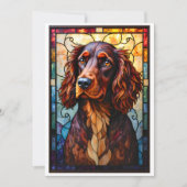 Stained Glass Style Setter Spaniel Dog Karte (Vorderseite)