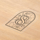 Stained Glass Style Table Number Eight Acryleinladungen (Ablage )