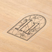 Stained Glass Style Table Number Eleven Acryleinladungen (Ablage )