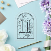 Stained Glass Style Table Number Eleven Acryleinladungen (Insitu (Hochzeit))
