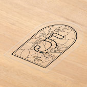 Stained Glass Style Table Number Five Acryleinladungen (Ablage )