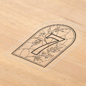 Stained Glass Style Table Number Seven Acryleinladungen (Ablage )