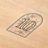 Stained Glass Style Table Number Ten Acryleinladungen (Ablage )