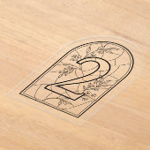 Stained Glass Style Table Number Two Acryleinladungen (Ablage )