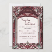 Stained-glass style Wedding Invitation Einladung (Vorderseite)