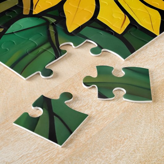 Stained Glass Sunflower Jigsaw Puzzle (Seite)