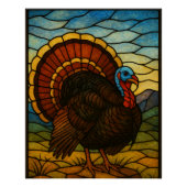 Stained Glass Turkey Poster (Vorderseite)