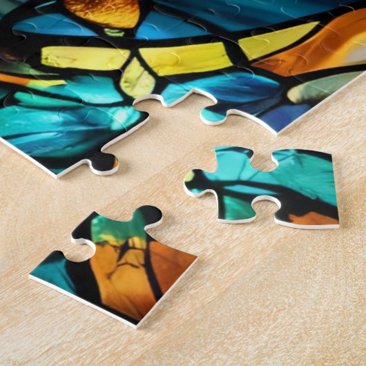 Stained Glass Turtle Jigsaw Puzzle (Seite)
