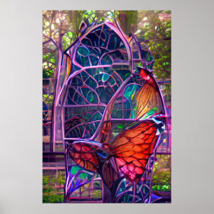Stained Glass V1 Poster