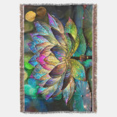 Stained Glass Vibrant Lotus Flower Decke (Vorderseite Vertikal)