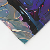 Stained Glass Vibrant Lotus Flower Fleecedecke (Ecke)