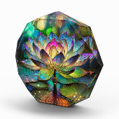 Stained Glass Vibrant Lotus Flower Fotoblock (Rechts)