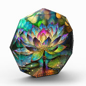 Stained Glass Vibrant Lotus Flower Fotoblock (Links)