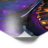 Stained Glass Vibrant Lotus Flower Fotodruck (Ecke)