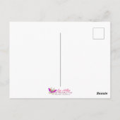 Stained Glass Vibrant Lotus Flower Postkarte (Rückseite)