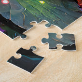 Stained Glass Vibrant Lotus Flower Puzzle (Seite)