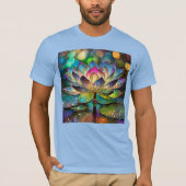Stained Glass Vibrant Lotus Flower T-Shirt (Vorderseite)