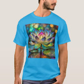 Stained Glass Vibrant Lotus Flower T-Shirt (Vorderseite)