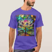 Stained Glass Vibrant Lotus Flower T-Shirt (Vorderseite)