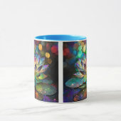 Stained Glass Vibrant Lotus Flower Tasse (Zentrum)