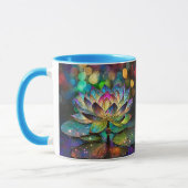 Stained Glass Vibrant Lotus Flower Tasse (Links)