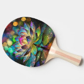 Stained Glass Vibrant Lotus Flower Tischtennis Schläger (Seitenansicht)