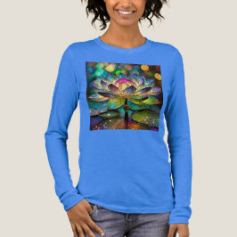 Stained Glass Vibrant Lotus Flower Tri-Blend Shirt