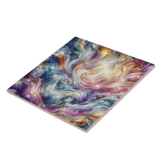 Stained glass wave fliese (Seite)