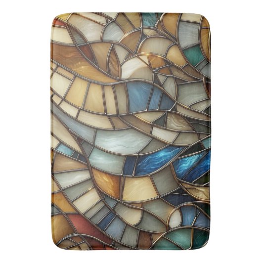 Stained Glass Waves Badematte (Vorderseite Vertikal)