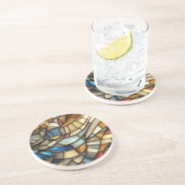Stained Glass Waves Getränkeuntersetzer