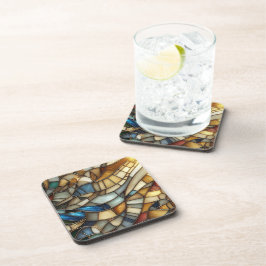 Stained Glass Waves Getränkeuntersetzer