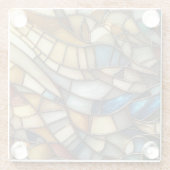 Stained Glass Waves Glasuntersetzer (Rückseite)
