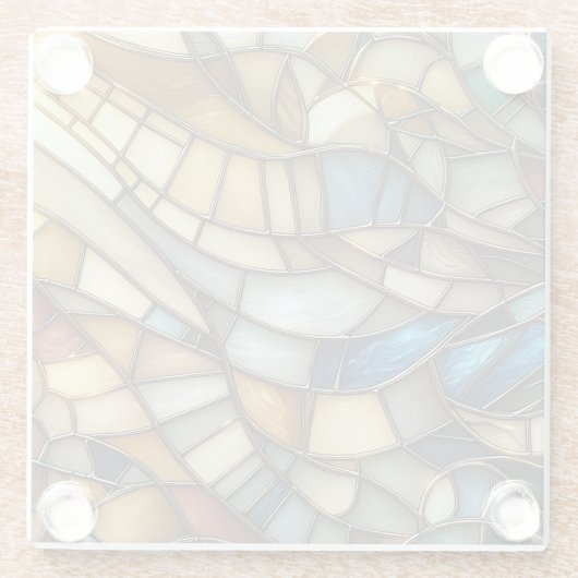 Stained Glass Waves Glasuntersetzer (Rückseite)