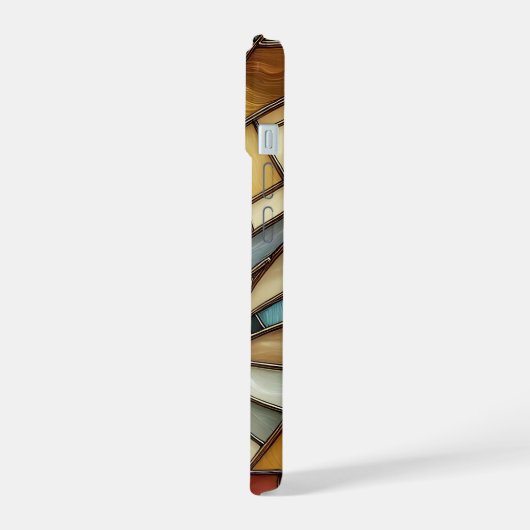 Stained Glass Waves iPhone 15 Hülle (Linke Seite)