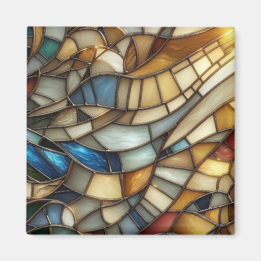 Stained Glass Waves Magnet (Vorne)