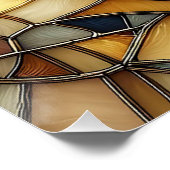 Stained Glass Waves Poster (Ecke)